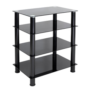 Component Shelves - Four-Tiered Glass A/V Media Stand - Mount-It! - MI-8670 Component Shelves - Four-Tiered Glass A/V Media Stand - Mount-It! - MI-8670