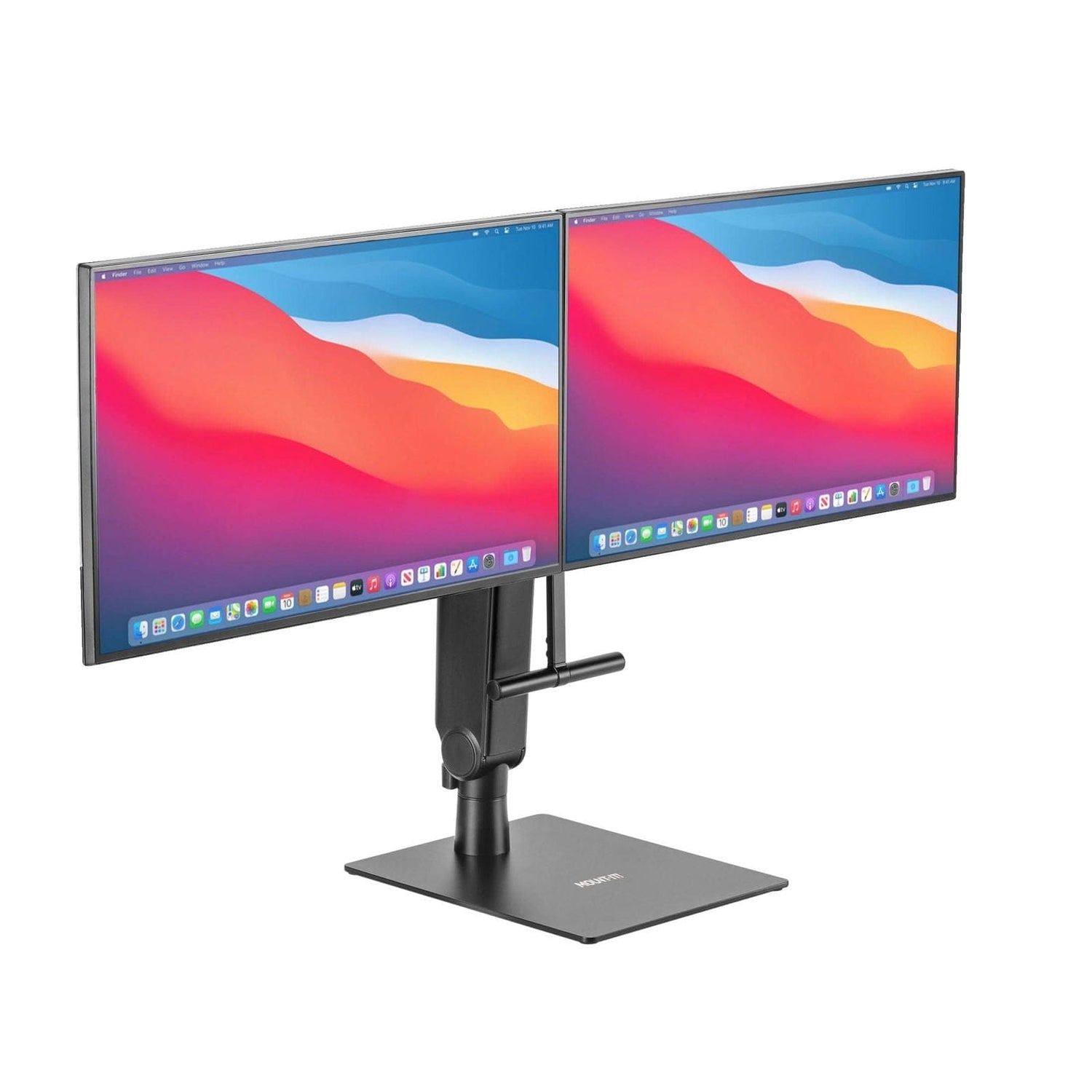Monitor Stands - Freestanding Dual Monitor Arm With Height Adjustment - Mount-It! - MI-2758