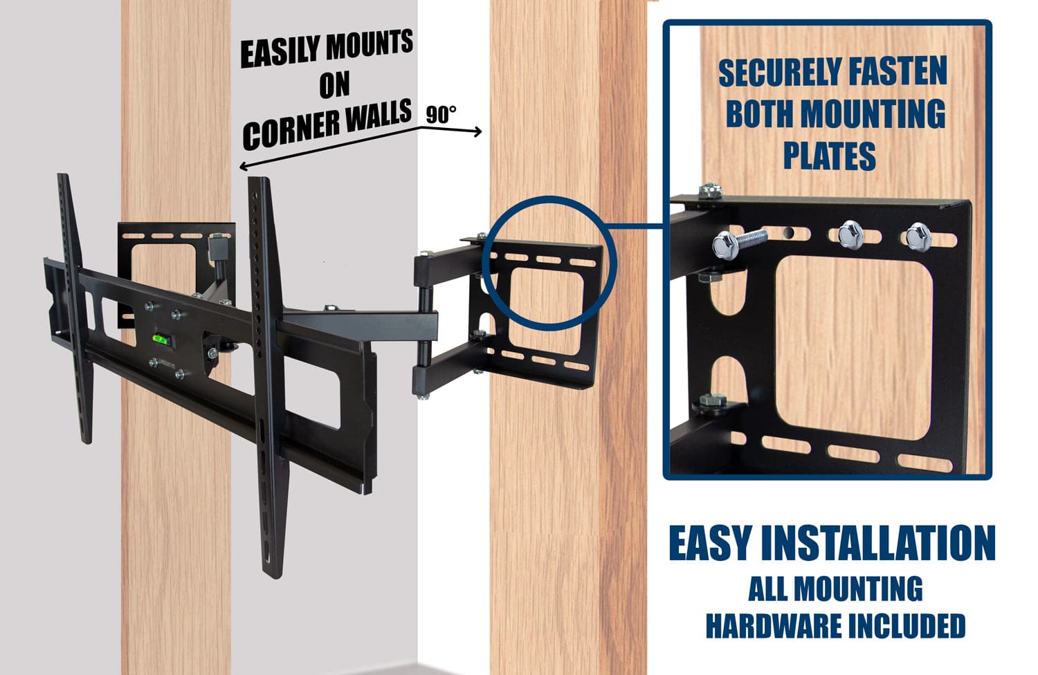 TV Mount - Full Motion Corner TV Mount - Mount-It! - MI-369B