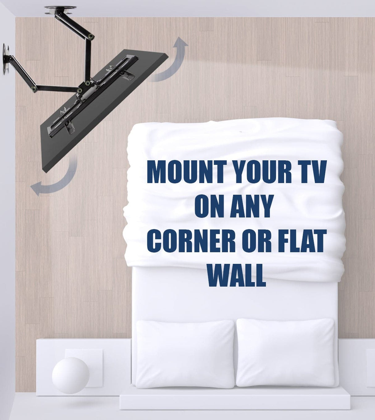 Full Motion Corner TV Wall Mount TV Mount - Full Motion Corner TV Wall Mount - Mount-It! - MI-4481
