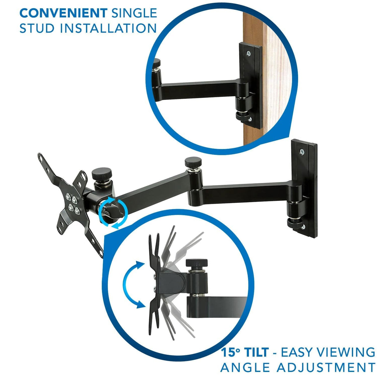 Full Motion Display Wall Mount TV Mount - Full Motion Display Wall Mount - Mount-It! - MI-404