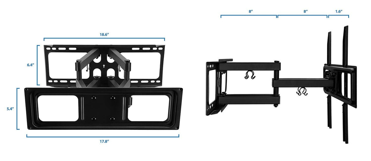 Full Motion Dual Arm TV Wall Mount TV Mount - Full Motion Dual Arm TV Wall Mount - Mount-It! - MI-3990