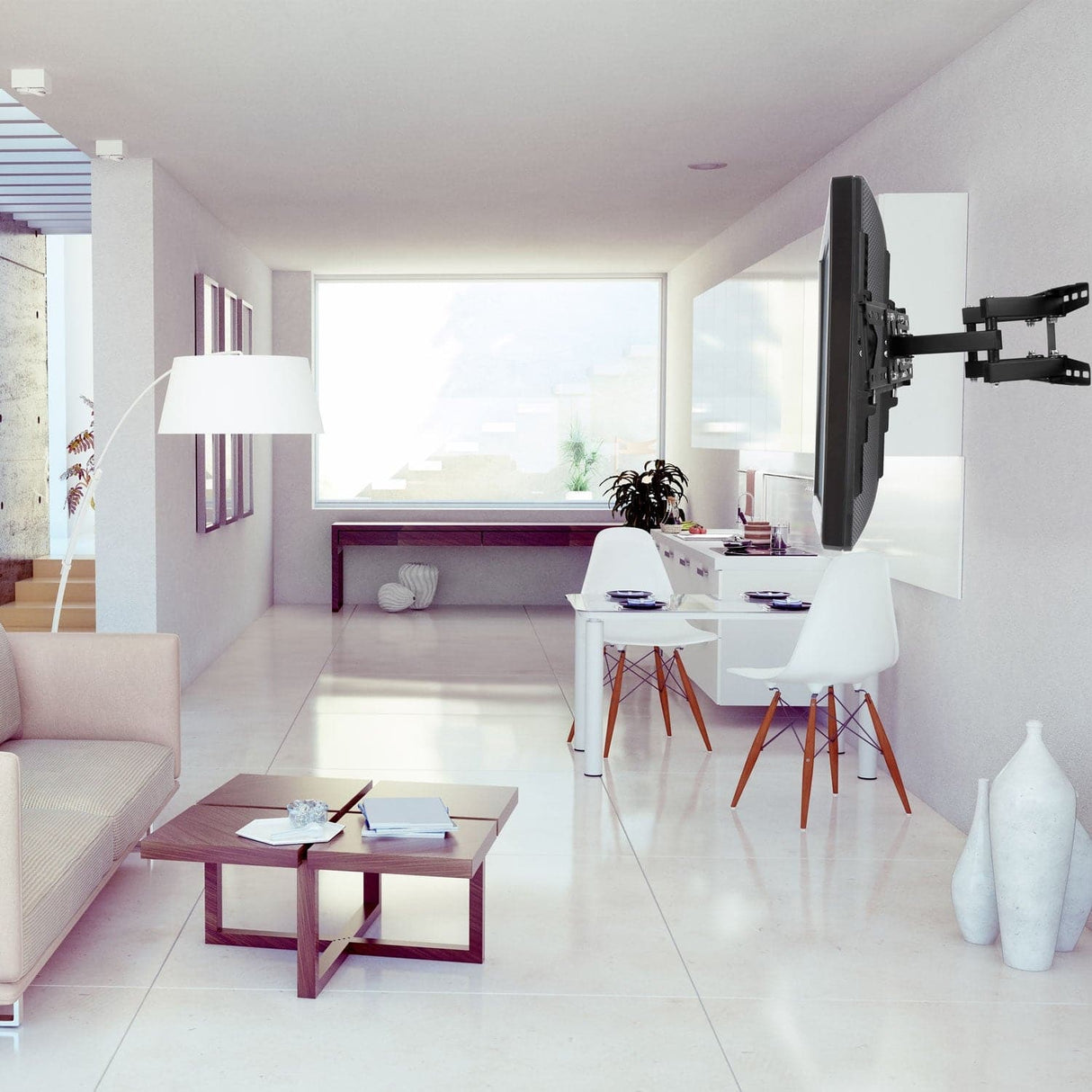 Full Motion Dual Arm TV Wall Mount w/ Extension TV Mount - Full Motion Dual Arm TV Wall Mount w/ Extension - Mount-It! - MI-4461