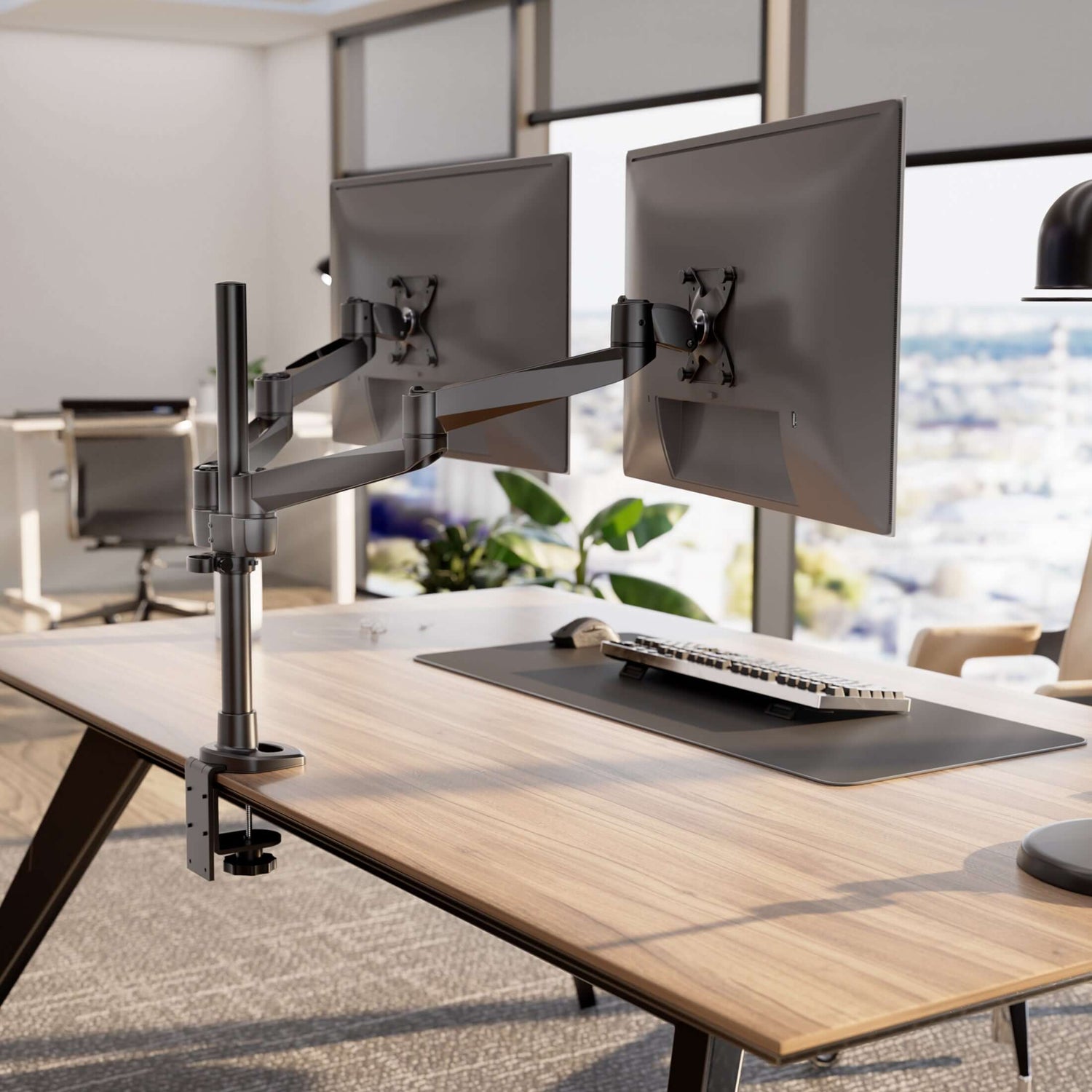 Monitor Mount - Full Motion Dual Monitor Desk Mount - Mount-It! -