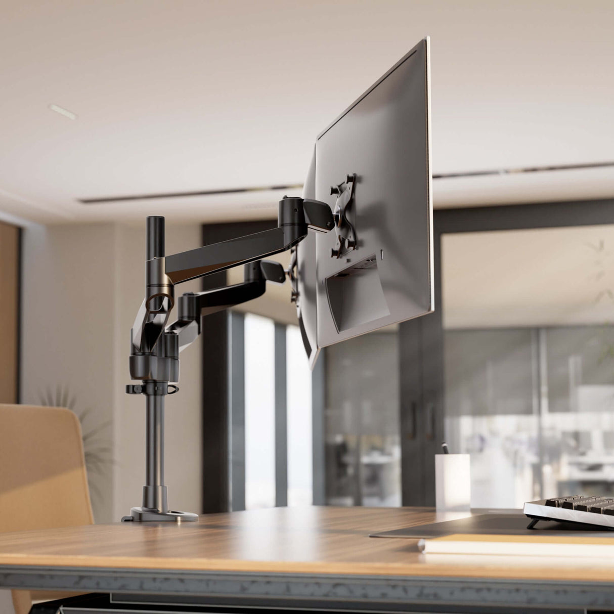 Full Motion Dual Monitor Desk Mount Monitor Mount - Full Motion Dual Monitor Desk Mount - Mount-It! -