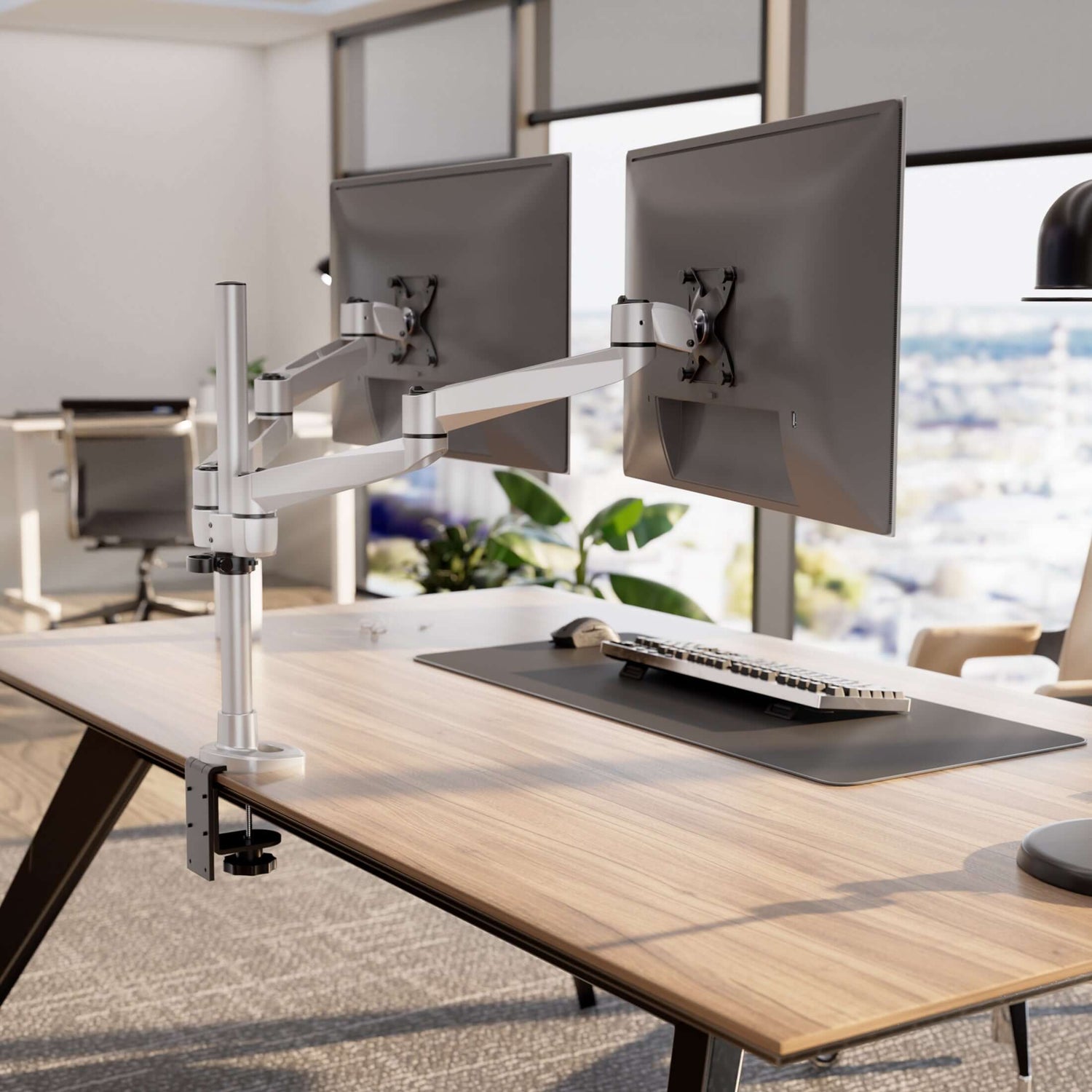 Monitor Mount - Full Motion Dual Monitor Desk Mount - Mount-It! -