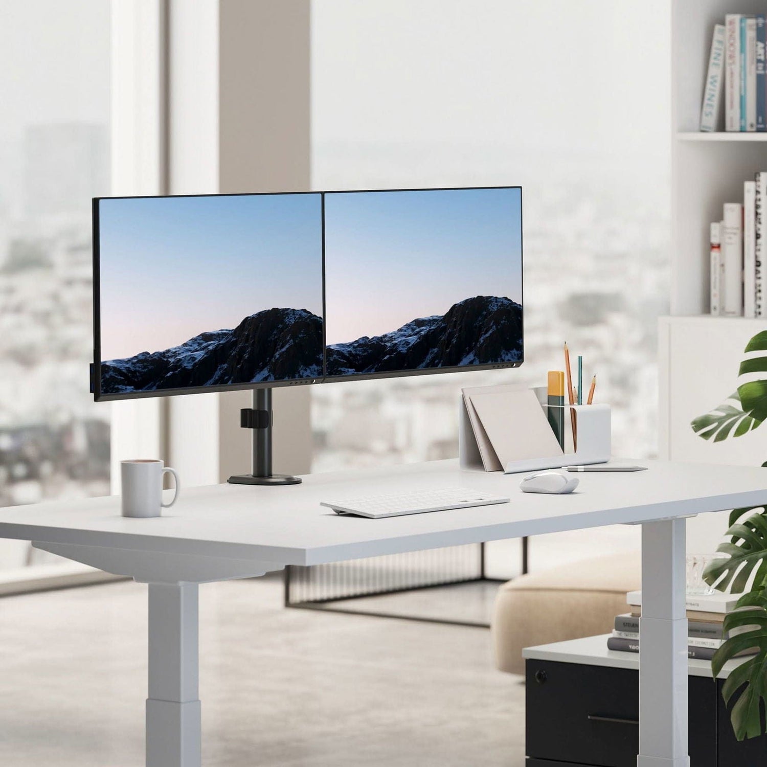 Monitor Mount - Full Motion Dual Monitor Desk Mount - Mount-It! -