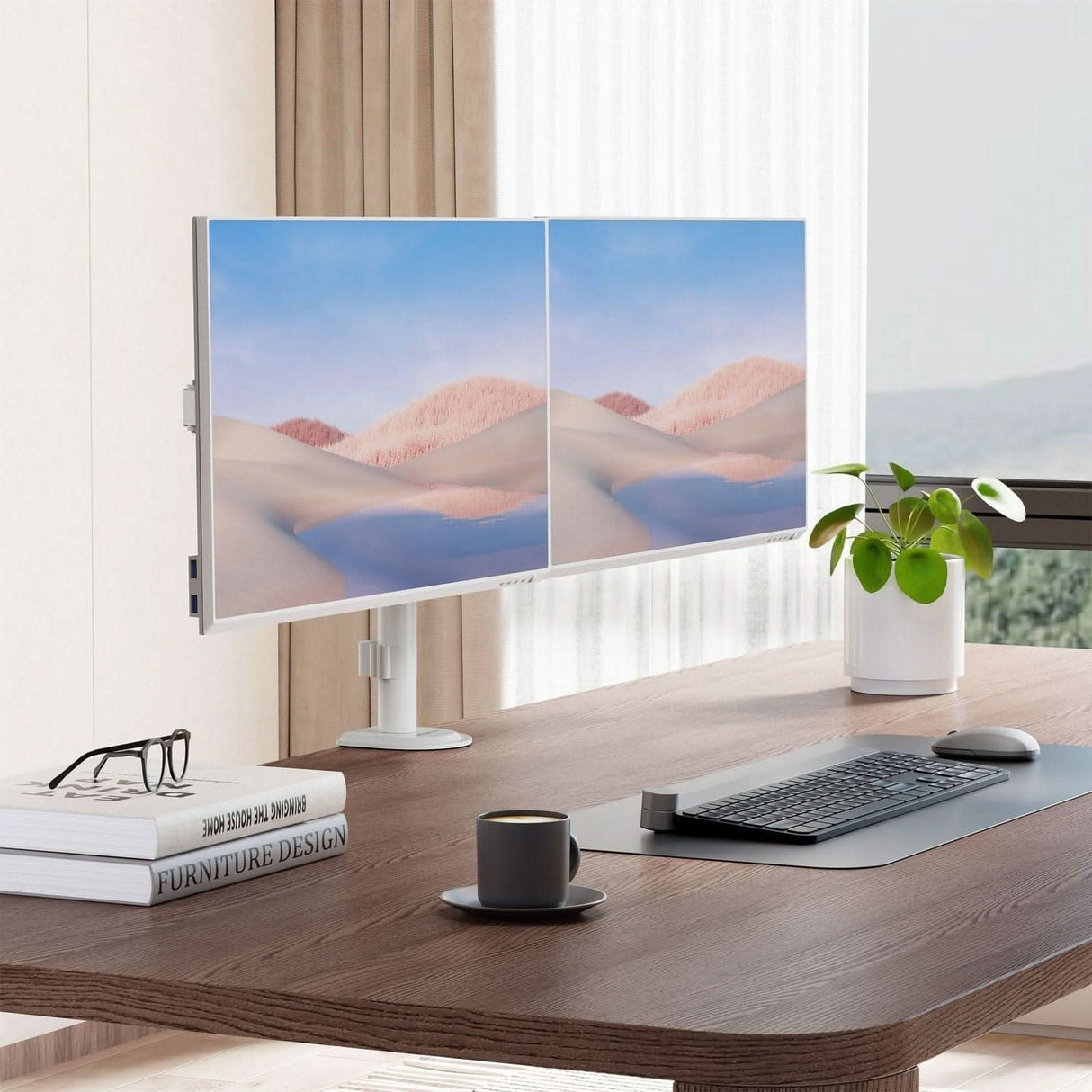 Monitor Mount - Full Motion Dual Monitor Desk Mount - Mount-It! -