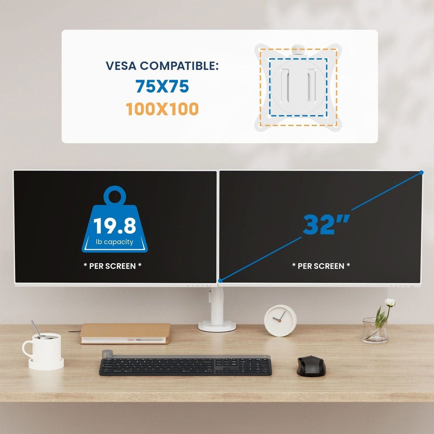 Monitor Mount - Full Motion Dual Monitor Desk Mount - Mount-It! -