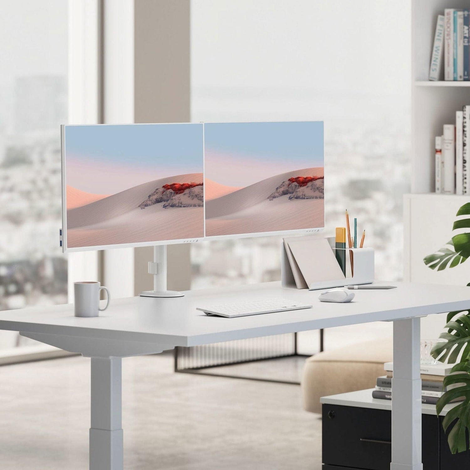 Monitor Mount - Full Motion Dual Monitor Desk Mount - Mount-It! -