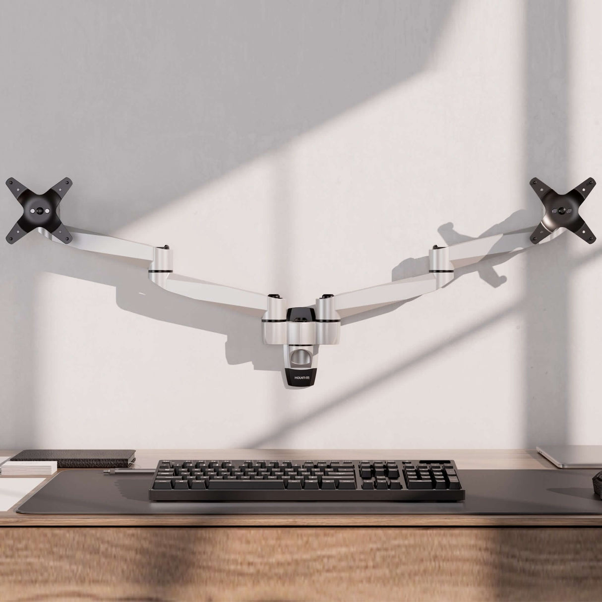 Monitor Mount - Full Motion Dual Monitor Wall Mount - Mount-It! -