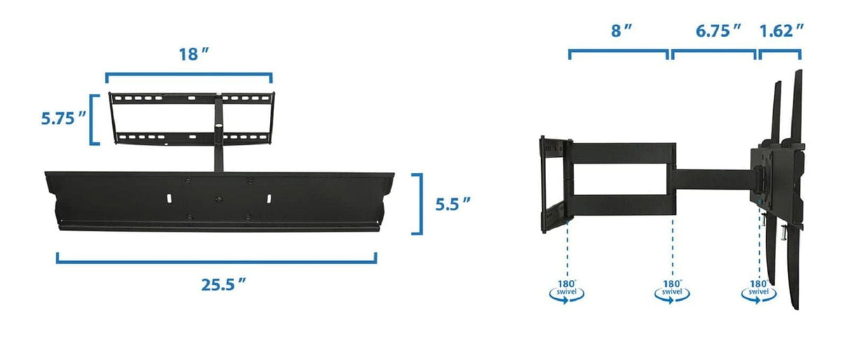 Full-Motion High Weight Capacity TV Mount TV Mount - Full-Motion High Weight Capacity TV Mount - Mount-It! - MI-346L