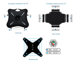 Laptop Mount - Full Motion Laptop and Tablet Desk Mount - Mount-It! - MI-73716 Laptop Mount - Full Motion Laptop and Tablet Desk Mount - Mount-It! - MI-73716
