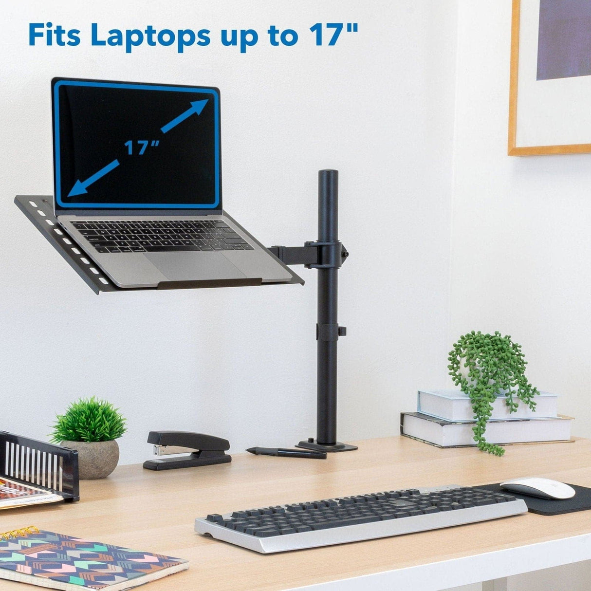 Full Motion Laptop Desk Mount with Cooling Tray Laptop Mount - Full Motion Laptop Desk Mount with Cooling Tray - Mount-It! - MI-7352LT