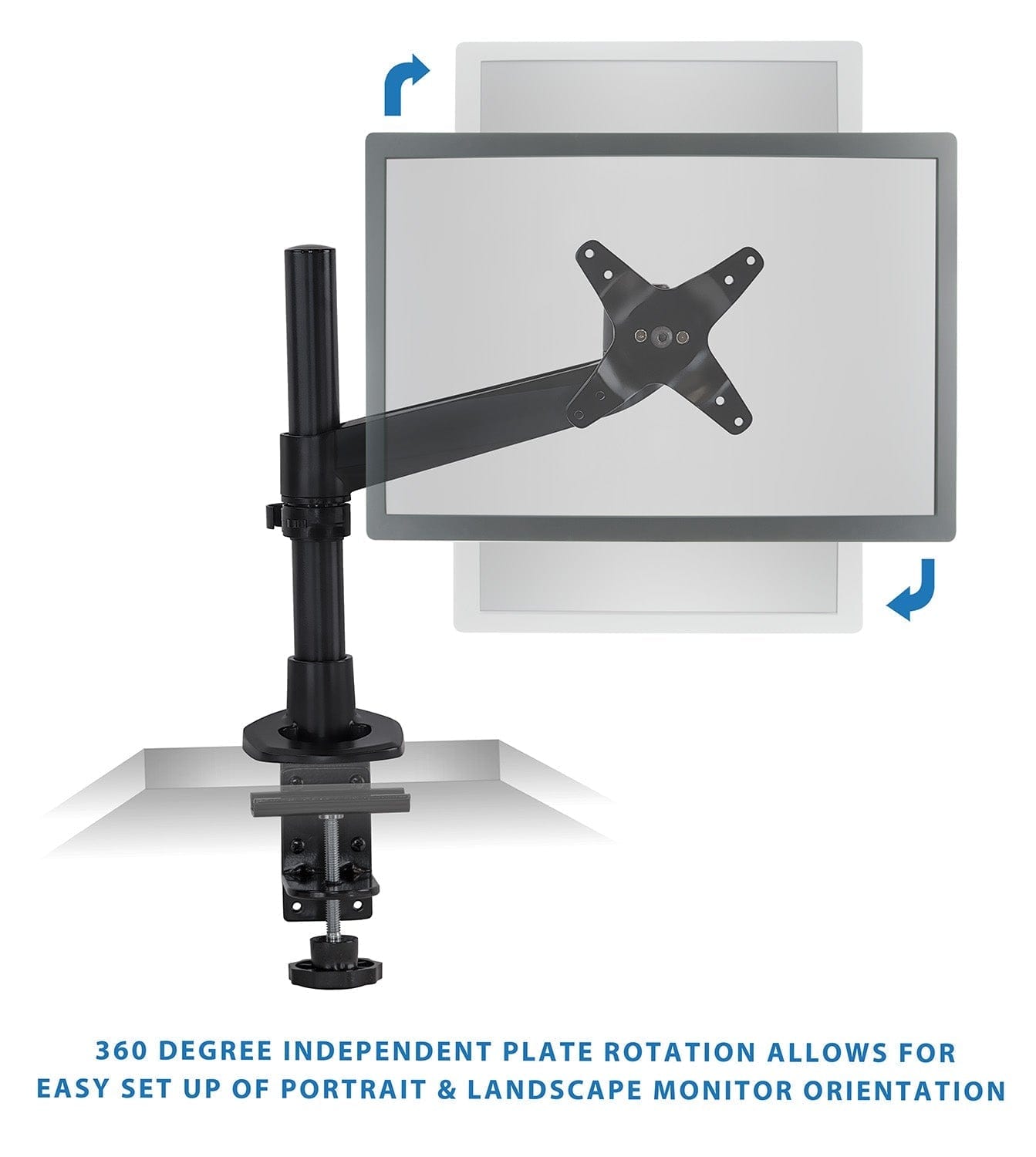 Monitor Mount - Full Motion Monitor Desk Mount - Mount-It! - MI-32116_BLK