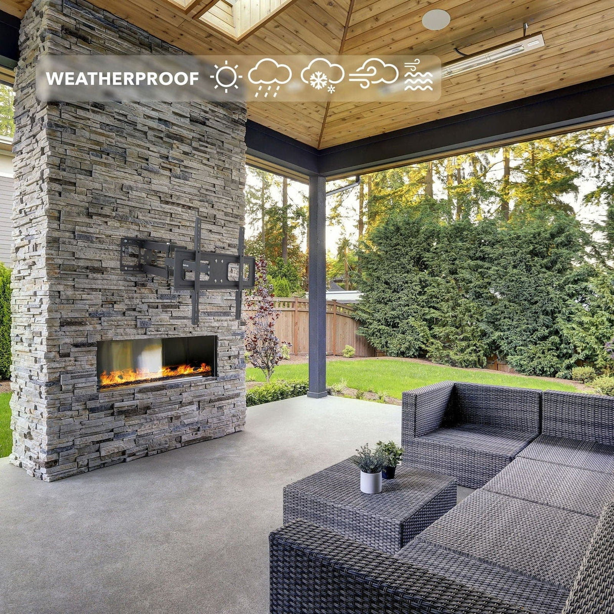 Full Motion Outdoor TV Wall Mount TV Mount - Full Motion Outdoor TV Wall Mount - Mount-It! - MI-396