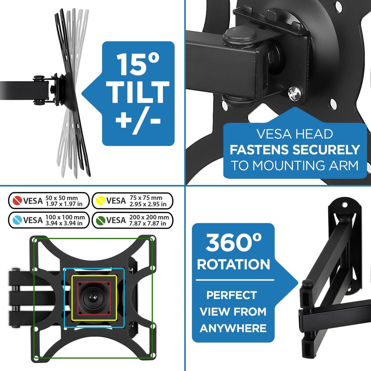 Marketplace - Full Motion Single Arm TV Wall Mount - Mount-It! - MI-407-1