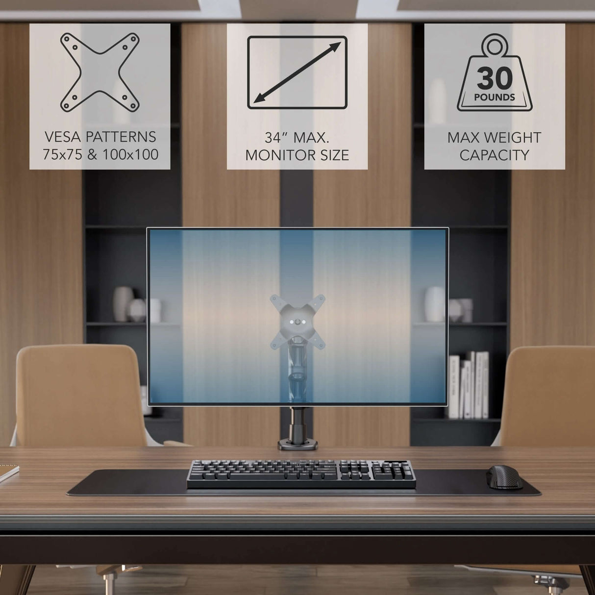 Monitor Mount - Full Motion Single Monitor Desk Mount - Mount-It! -