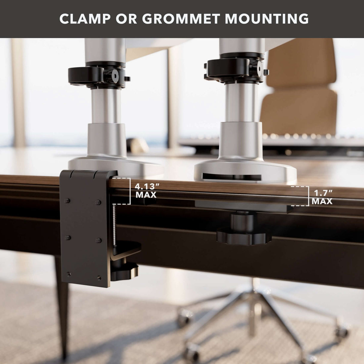 Monitor Mount - Full Motion Single Monitor Desk Mount with Gas Spring Arm - Mount-It! -