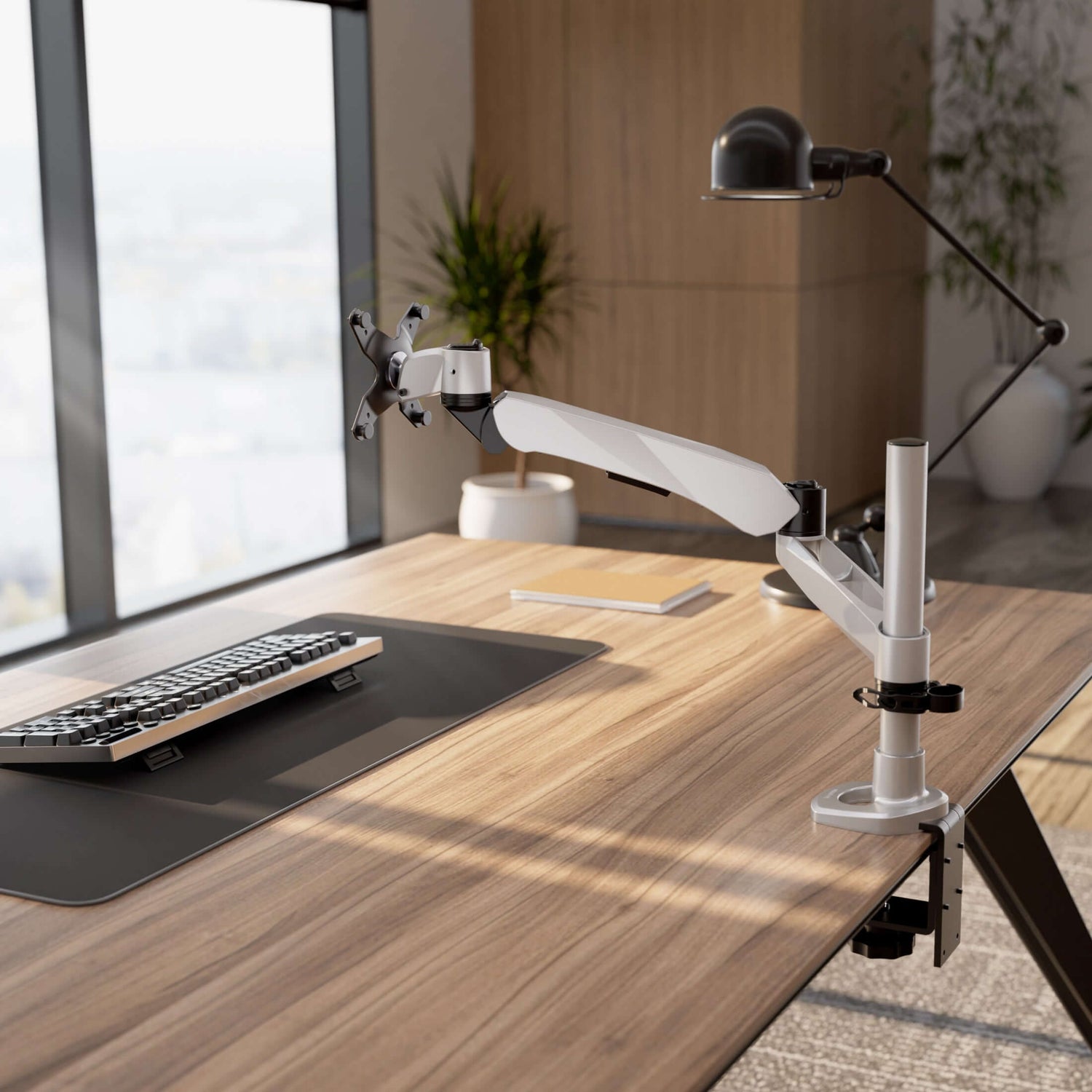 Monitor Mount - Full Motion Single Monitor Desk Mount with Gas Spring Arm - Mount-It! -