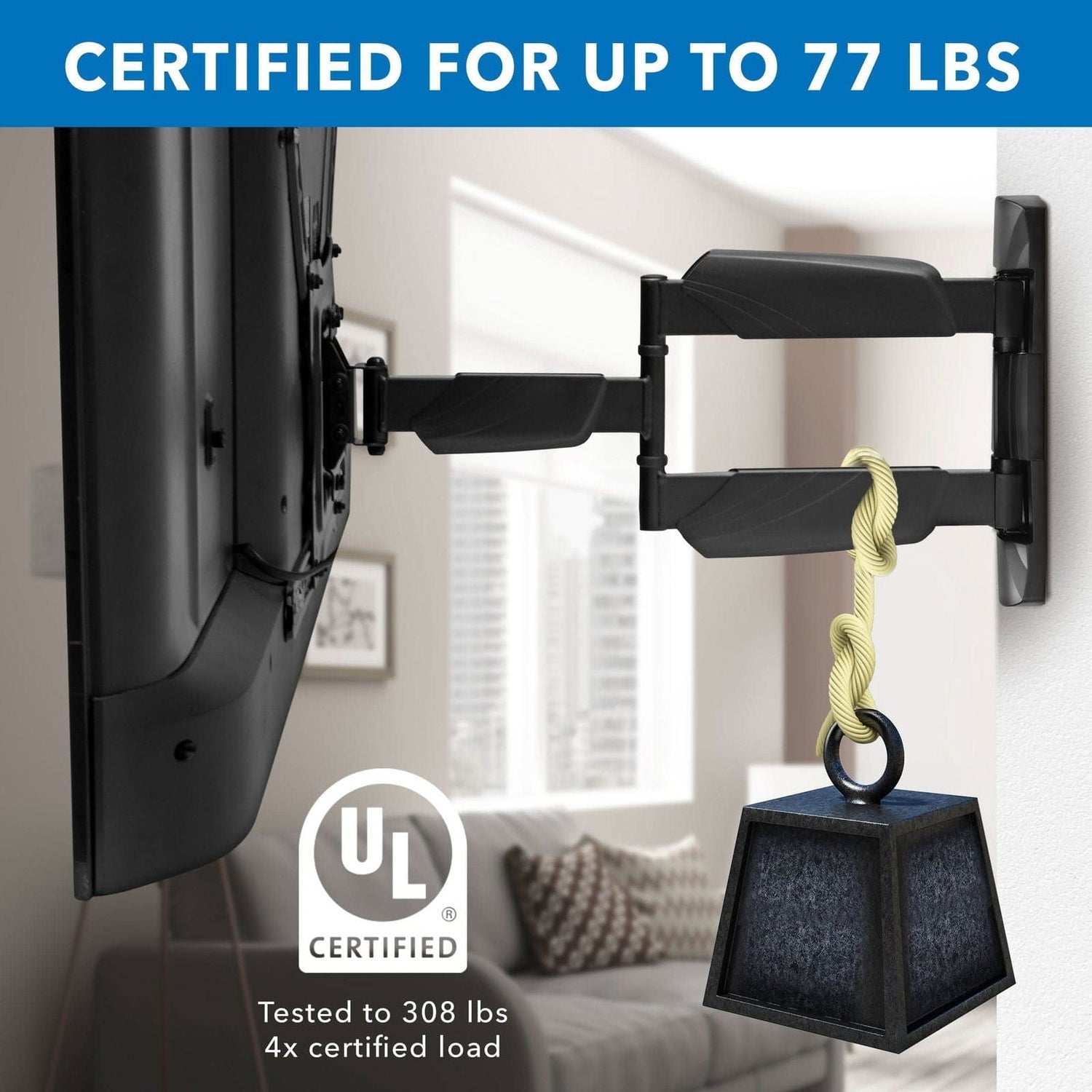 TV Mount - Full Motion TV Wall Mount - Mount-It! - MI-14002