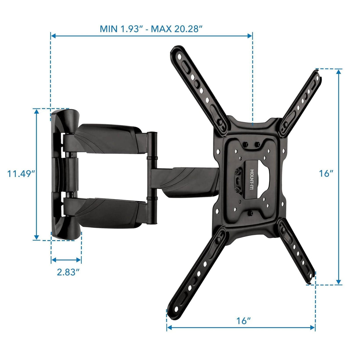 Full Motion TV Wall Mount TV Mount - Full Motion TV Wall Mount - Mount-It! - MI-14002
