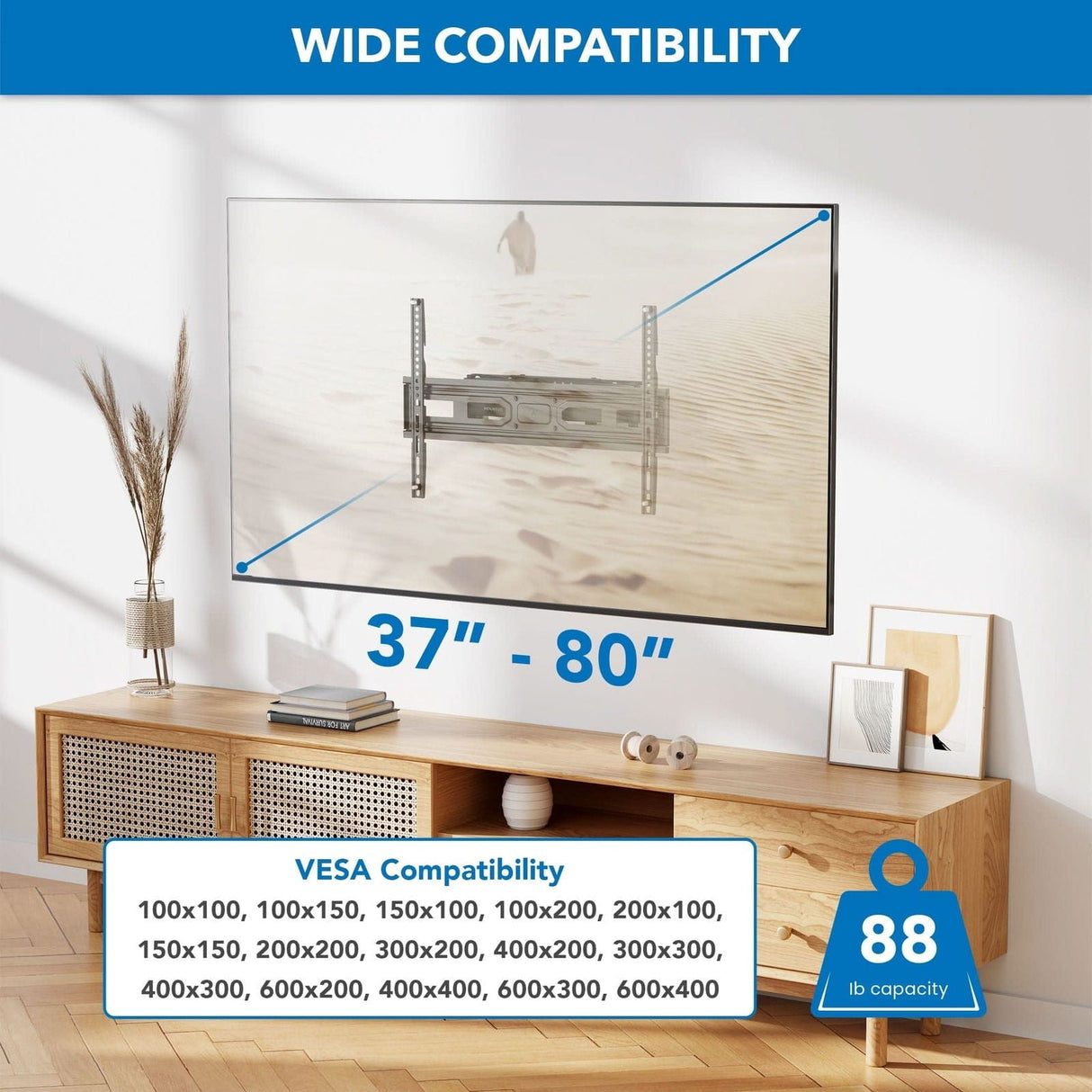 Full Motion TV Wall Mount TV Mount - Full Motion TV Wall Mount - Mount-It! - MI-4112