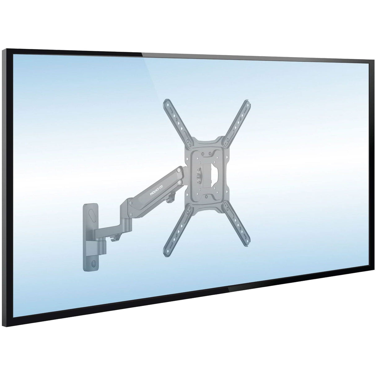 Full Motion TV Wall Mount with Gas Spring Arm TV Mount - Full Motion TV Wall Mount with Gas Spring Arm - Mount-It! - MI-444BLK