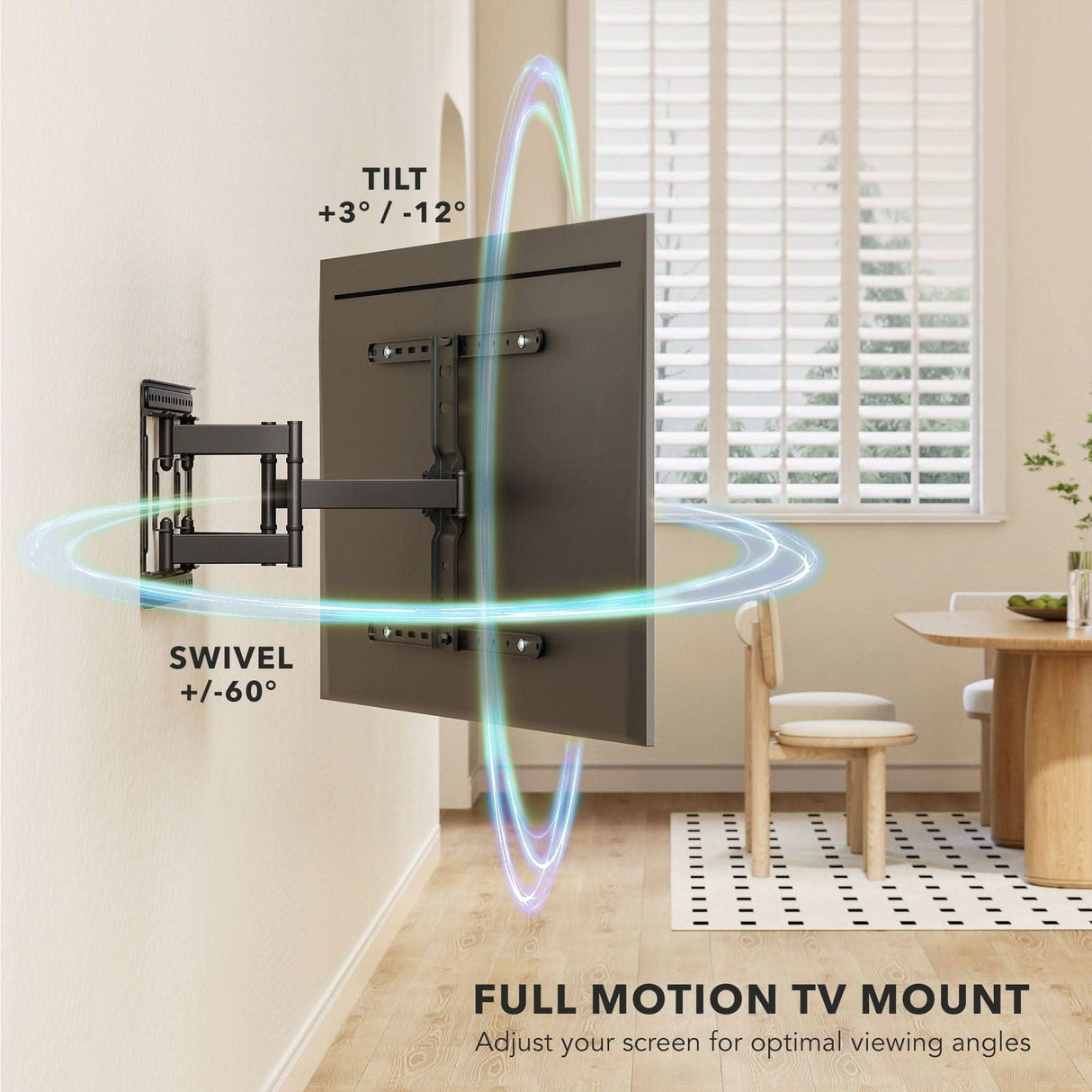 Full Motion TV Wall Mount with Ultra-Slim Profile TV Mount - Full Motion TV Wall Mount with Ultra-Slim Profile - Mount-It! - MI-309
