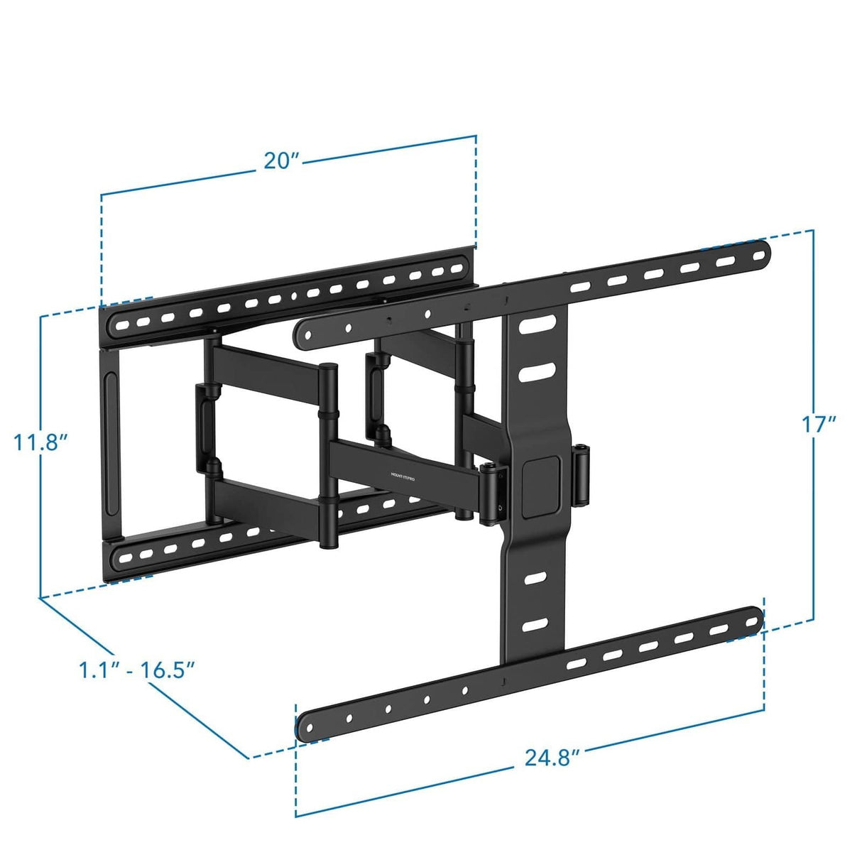 Full Motion TV Wall Mount with Ultra-Slim Profile TV Mount - Full Motion TV Wall Mount with Ultra-Slim Profile - Mount-It! - MI-309