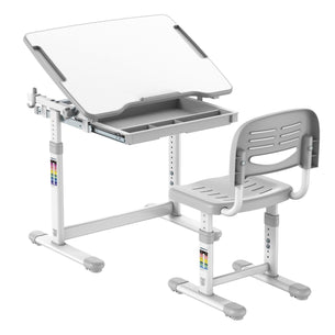 Grey Children's Desks - Kids Desk and Chair Set for Ages 3-10 - Mount-It! - MI-10201 Grey Children's Desks - Kids Desk and Chair Set for Ages 3-10 - Mount-It! - MI-10201