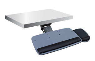 Grey Keyboard Trays/Mounts - Under Desk Keyboard Platform With Wrist Support - Mount-It! - MI-7137 Grey Keyboard Trays/Mounts - Under Desk Keyboard Platform With Wrist Support - Mount-It! - MI-7137