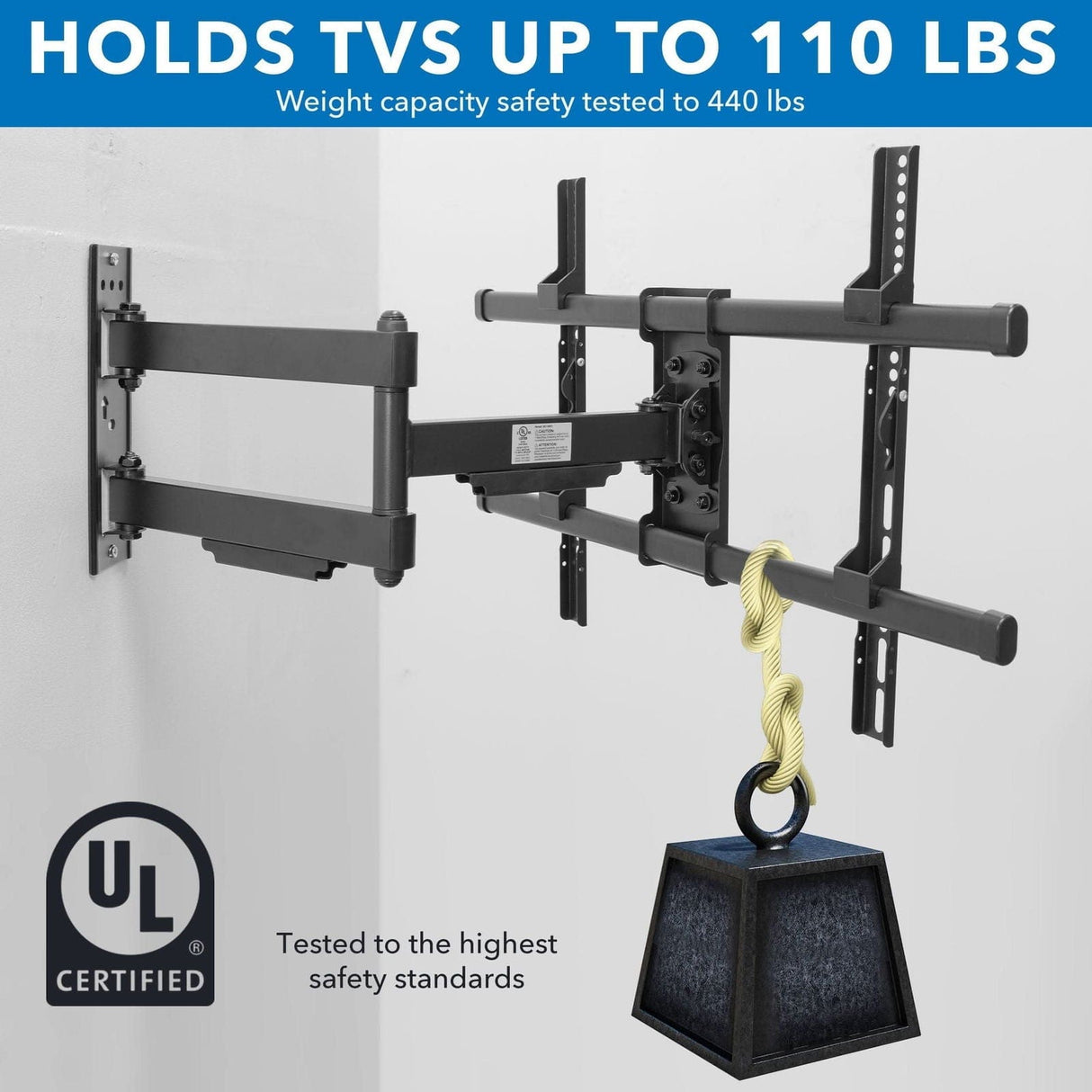 Heavy Duty Full Motion TV Wall Mount TV Mount - Heavy Duty Full Motion TV Wall Mount - Mount-It! - MI-14003