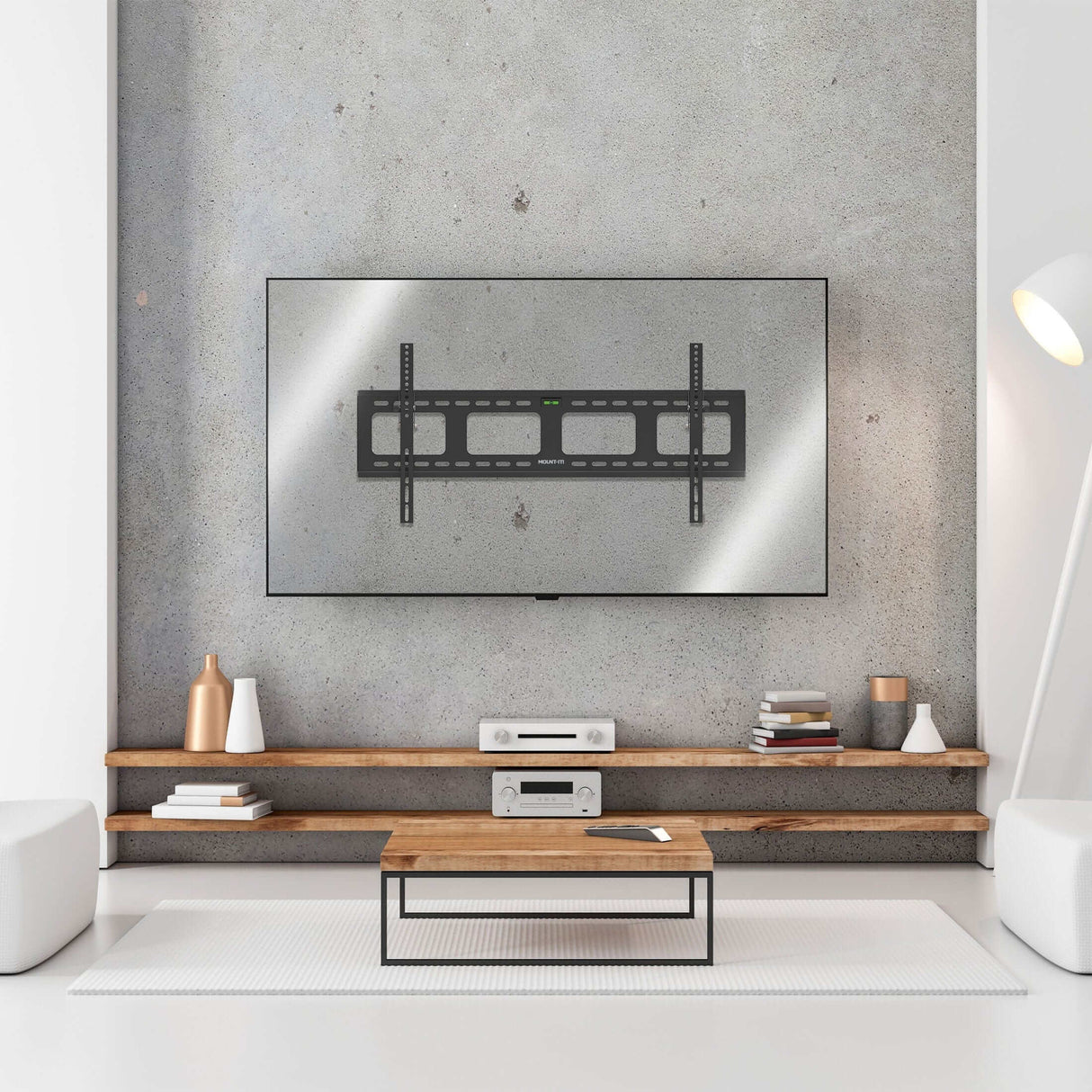 Heavy-Duty Tilt TV Wall Mount with Slim Profile TV Mount - Heavy-Duty Tilt TV Wall Mount with Slim Profile - Mount-It! - MI-318L