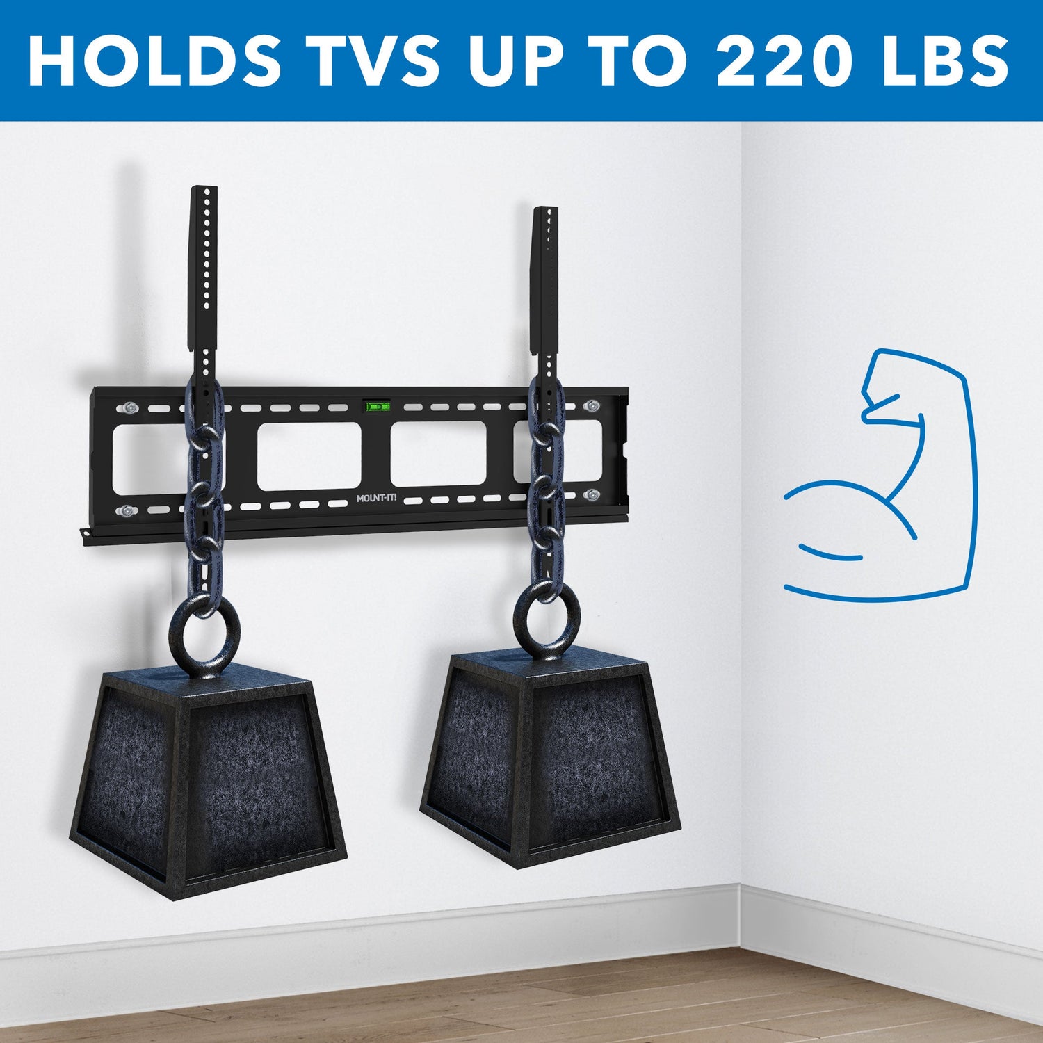 TV Mount - Heavy-Duty Ultra Low Profile TV Wall Mount with Locking Feature - Mount-It! - MI-305L