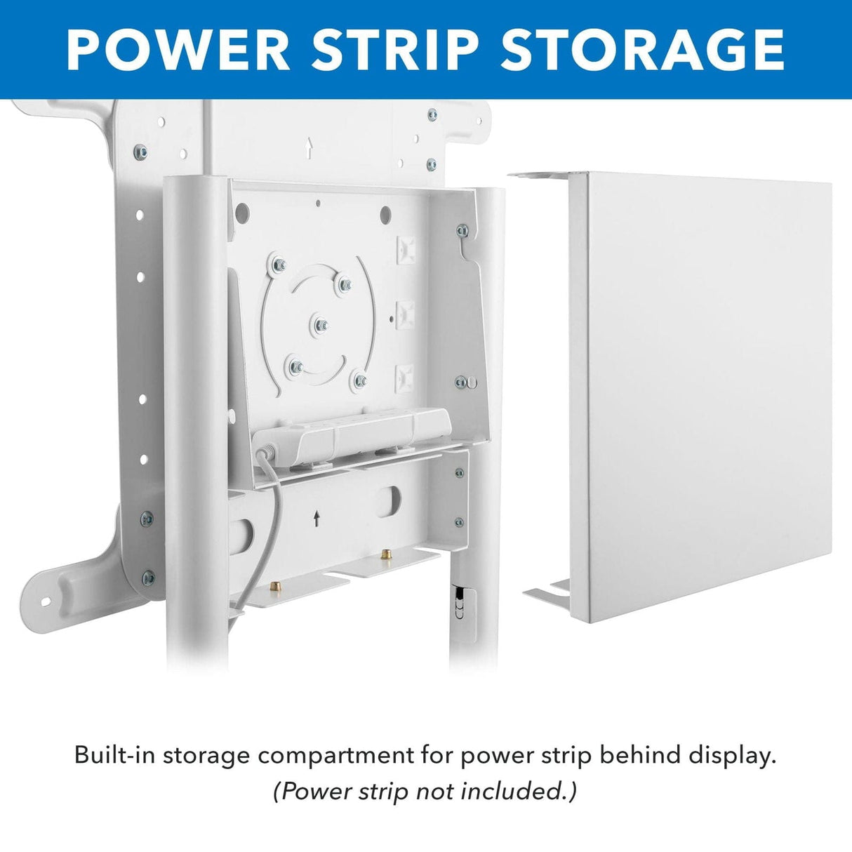Interactive Display Stand | Mobile TV Flip Cart with Accessory Shelf TV Cart - Interactive Display Stand | Mobile TV Flip Cart with Accessory Shelf - Mount-It! - MI-8001