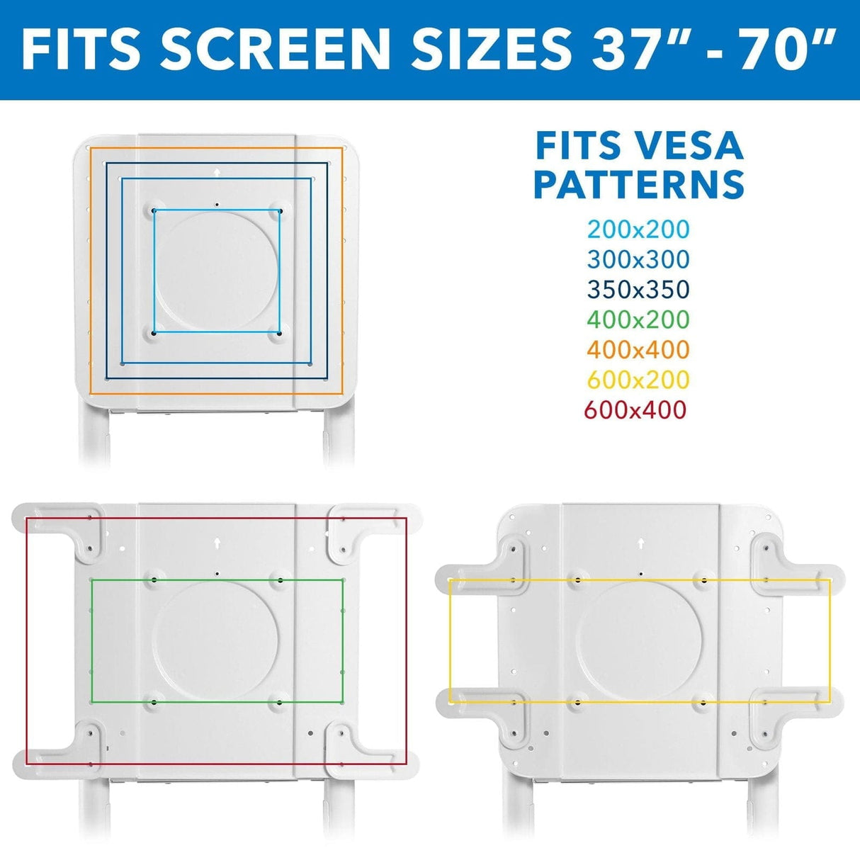 Interactive Display Stand | Mobile TV Flip Cart with Accessory Shelf TV Cart - Interactive Display Stand | Mobile TV Flip Cart with Accessory Shelf - Mount-It! - MI-8001
