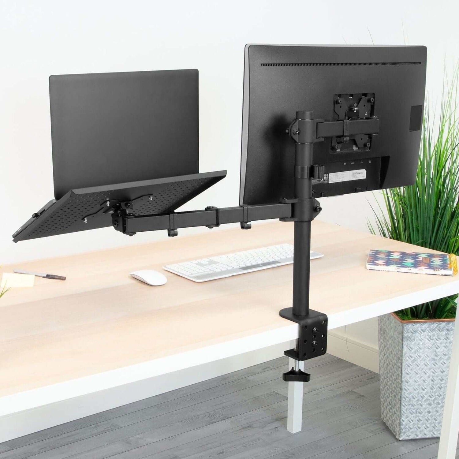 Laptop Mount - Laptop and Monitor Desk Mount - Mount-It! - MI-4352LTMN