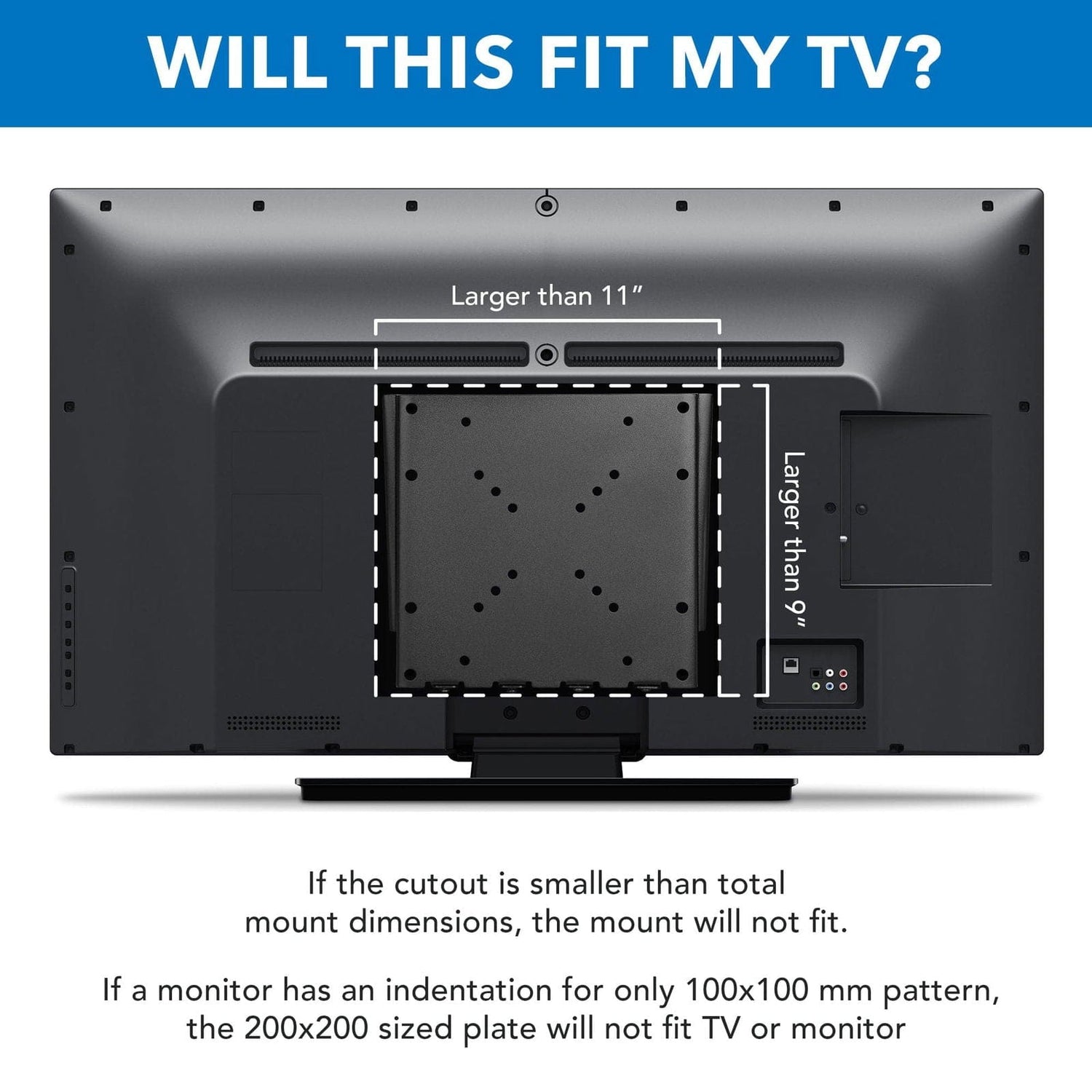 TV Mount - Low Profile Fixed TV Wall Mount - Mount-It! - MI-306