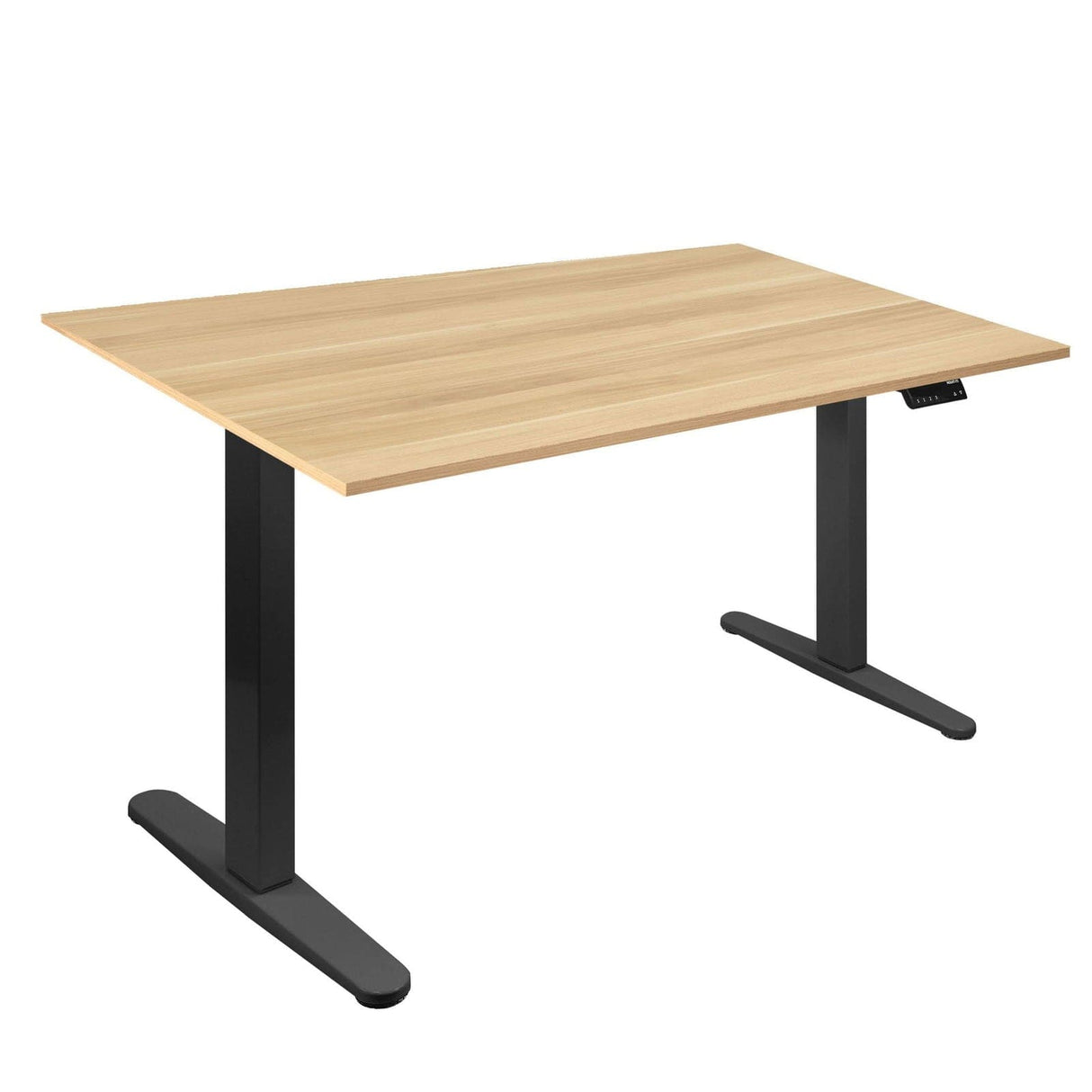Dual Motor Electric Standing Desk with 55" Tabletop - Black Base Maple Standing Desk - Dual Motor Electric Standing Desk with 55" Tabletop - Black Base - Mount-It! - MI-18101