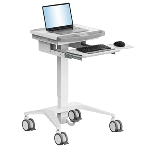 Mobile Standing Desk - MedHub Mobile Workstation - Mount-It! - MI-16003 Mobile Standing Desk - MedHub Mobile Workstation - Mount-It! - MI-16003