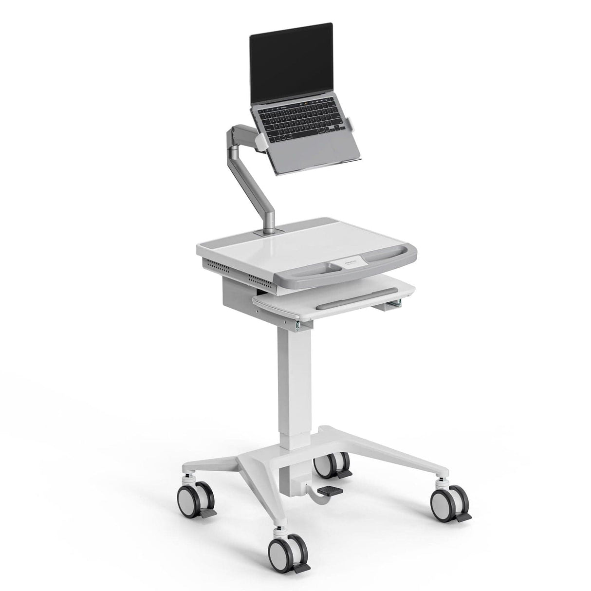 MedHub Mobile Workstation with Laptop Arm - MedHub Mobile Workstation with Laptop Arm - Mount-It! - MI-16017