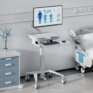 - MedHub Mobile Workstation with Monitor Arm - Mount-It! - MI-16016 - MedHub Mobile Workstation with Monitor Arm - Mount-It! - MI-16016