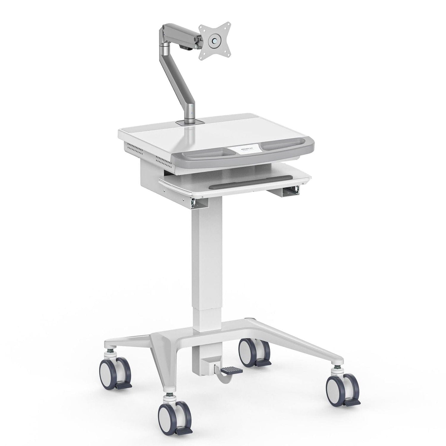 - MedHub Mobile Workstation with Monitor Arm - Mount-It! - MI-16016
