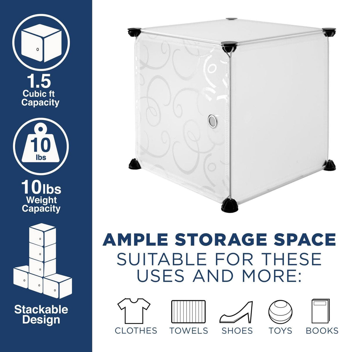 Storage Crate - Modular Cube Storage Organizer - Mount-It! -