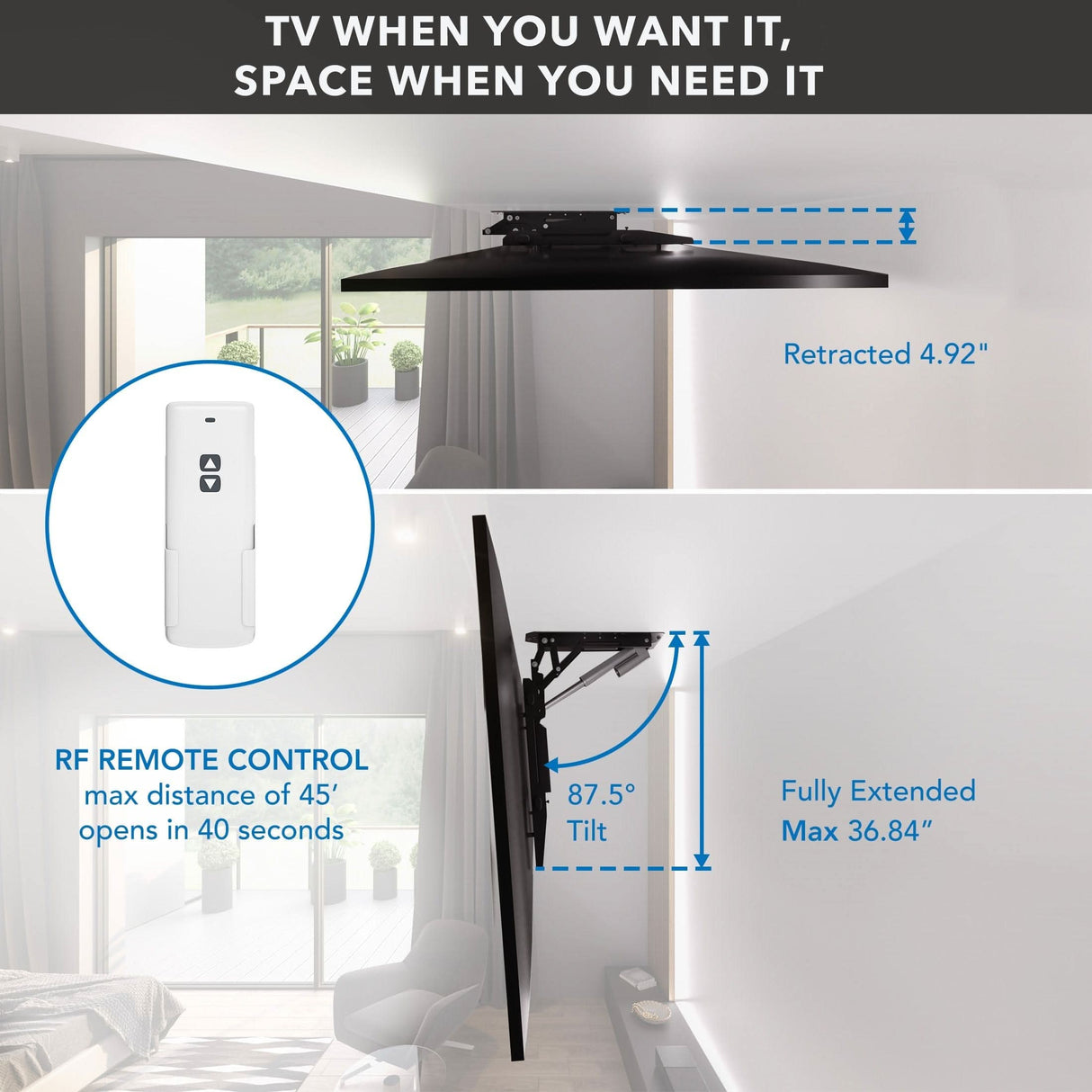 TV Mount - Motorized Ceiling TV Mount - Mount-It! -