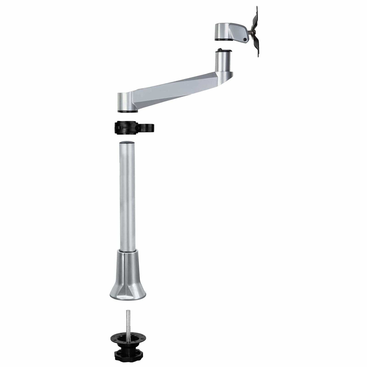 Adjustable Single Monitor Desk Mount Silver Monitor Mount - Adjustable Single Monitor Desk Mount - Mount-It! - MI-32111