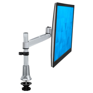 Silver Monitor Mount - Adjustable Single Monitor Desk Mount - Mount-It! - MI-32111 Silver Monitor Mount - Adjustable Single Monitor Desk Mount - Mount-It! - MI-32111