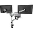 Full Motion Dual Monitor + Laptop Mount with Cooling Fan Silver Monitor Mount - Full Motion Dual Monitor + Laptop Mount with Cooling Fan - Mount-It! - MI-75826