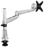 Full Motion Single Dual-Segment Monitor Desk Mount for Grommet Installation Silver Monitor Mount - Full Motion Single Dual-Segment Monitor Desk Mount - Mount-It! - MI-33111